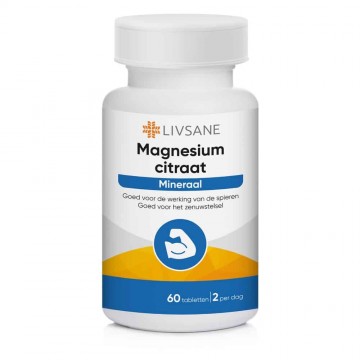 Livsane vmsmagnesiumcitraat 60 stuks 3d met schaduw