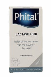 Phital lactase 4500 kauwtabletten aardbei 50tb
