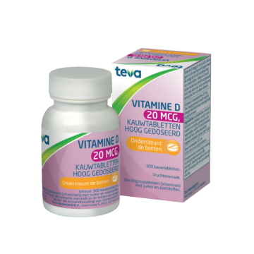 Vitaminedkauwtabletten20mcg300stuks teva